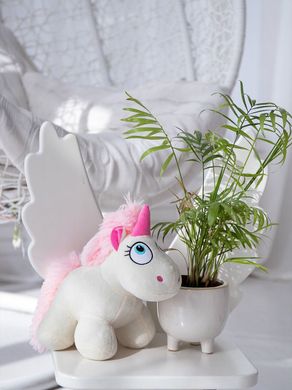 Фотография, изображение Мягкая игрушка Единорог Элмо Fancy, белая 26см