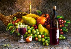 Фотография, изображение Пазл "Фрукты и вино" Castorland, 1000 шт (C-104604)