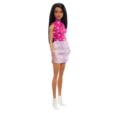 Фотография, изображение Кукла Barbie "Модница" в розовом топе со звездным принтом (HRH13)