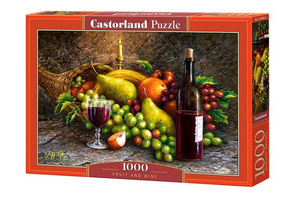 Фотография, изображение Пазл "Фрукты и вино" Castorland, 1000 шт (C-104604)