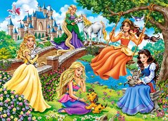 Фотография, изображение Пазл для детей "Принцессы в саду" Castorland (B-018383)