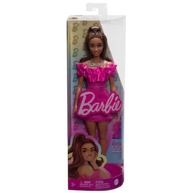 Фотография, изображение Кукла Barbie "Модница" в розовой мини-платье с рюшами (HRH15)