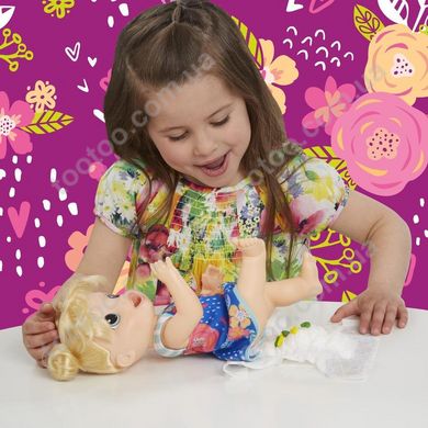 Фотография, изображение Кукла HASBRO малышка и макароны (блондинка), (E3694)