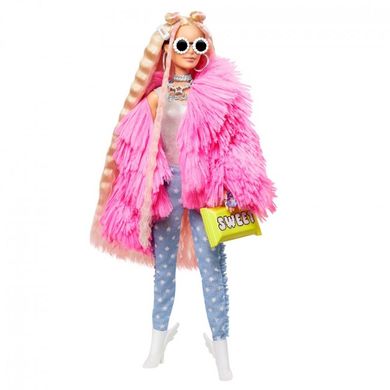 Світлина, зображення Лялька Barbie "Екстра" у рожевій пухнастій шубці (GRN28)