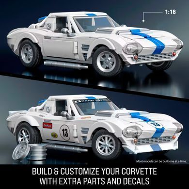 Конструктор Hot Wheels Brick Shop Elite Corvette Grand Sport 918 деталей (JGR31)