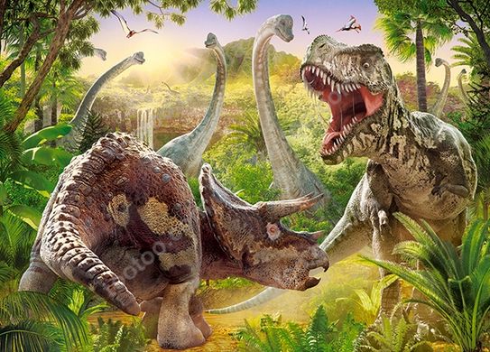 Світлина, зображення Пазл для дітей "Битва динозаврів" Castorland (B-018413)