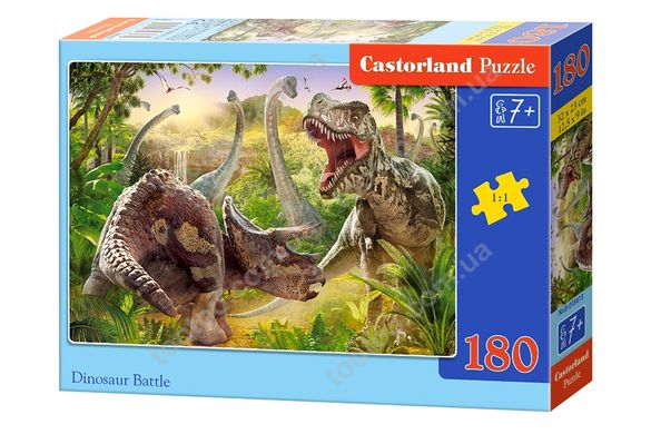 Фотография, изображение Пазл для детей "Битва динозавров" Castorland (B-018413)