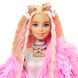 Лялька Barbie "Екстра" у рожевій пухнастій шубці (GRN28), фотографія
