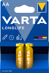 Батарейка VARTA LONGLIFE AA BLI 2 (4106101412)