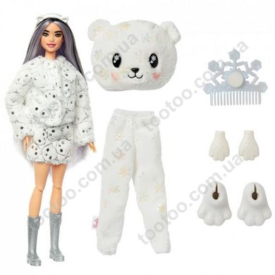 Фотография, изображение Кукла Barbie "Cutie Reveal" серии "Зимний блеск" - полярный медвежонок (HJL64)