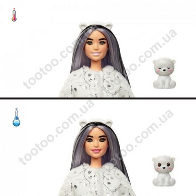 Світлина, зображення Лялька Barbie "Cutie Reveal" серії "Зимовий блиск" - полярне ведмежа (HJL64)