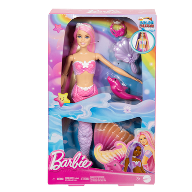 Світлина, зображення Лялька-русалка "Кольорова магія" серії Дрімтопія Barbie (HRP97)