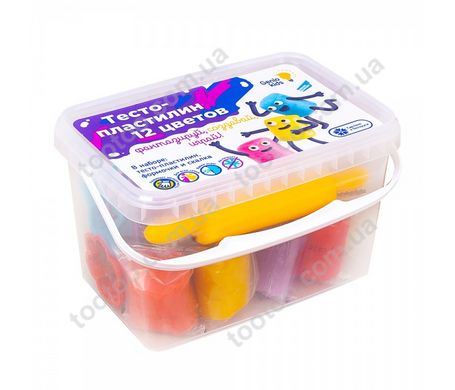 Фотография, изображение Набор для детской лепки тесто-пластилин 12 цветов Genio Kids-Art