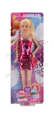 Фотография, изображение Кукла в блестящем наряде (8435), платье фуксия