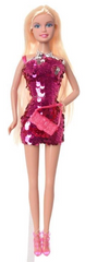 Фотография, изображение Кукла в блестящем наряде (8435), платье фуксия