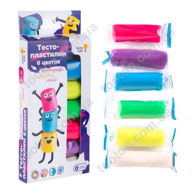 Фотография, изображение Набор для детской лепки “Тесто-пластилин 6 цветов" Genio Kids