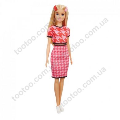 Фотография, изображение Кукла Barbie "Модница" в костюме в ломаную клетку (GRB59)