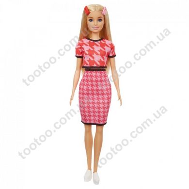 Фотография, изображение Кукла Barbie "Модница" в костюме в ломаную клетку (GRB59)