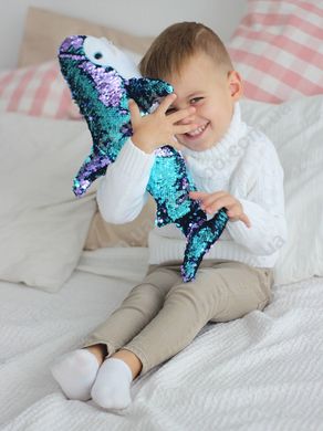 Фотография, изображение Мягкая игрушка FANCY Акула блестящая с пайетками 49 см (AKL01P)