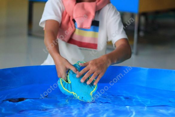Фотография, изображение Воздушный пластилин для детской лепки Fluffy (Флаффи), голубой - GENIO KIDS (TA1500-1)