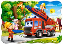 Світлина, зображення Пазл для детей "Пожарные спешат на помощь" Castorland (B-03792)