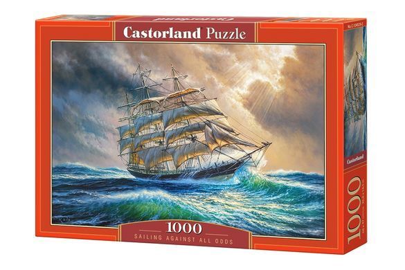 Фотография, изображение Пазл "Парусник в штормовом море" Castorland, 1000 шт (C-104529)