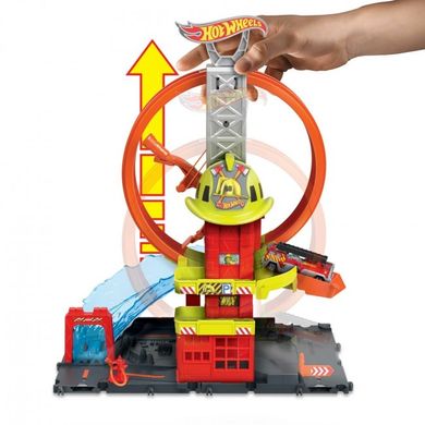 Фотография, изображение Игровой набор "Супер петля с пожарной станцией" Hot Wheels (HKX41)