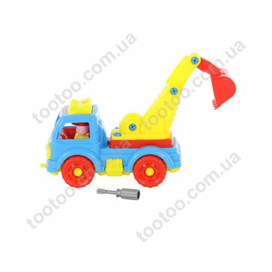 Іграшка конструктор-транспорт POLESIE "Автомобіль-екскаватор" 34 елементи (73044-1)
