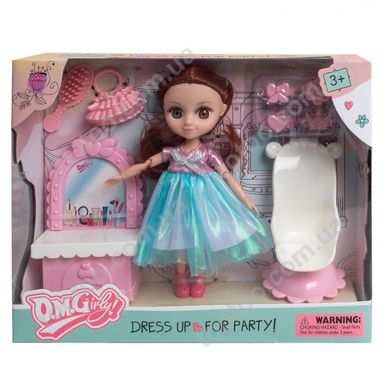 Фотография, изображение Игровой набор "Кукла Сабрина и туалетный столик" (58005), брюнетка