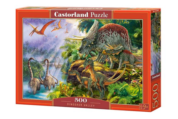 Фотография, изображение Пазл для детей "Долина динозавров" Castorland (B-53643)