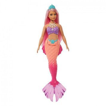 Світлина, зображення Русалка з кольоровим волоссям серії Дрімтопія Barbie (HGR08), персиково-рожевий хвіст