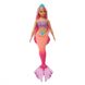 Русалка с разноцветными волосами серии Дримтопия Barbie (HGR08), персиково-розовый хвост, фотография
