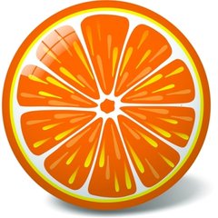 Мяч "Апельсин", 23 см (11/2944)