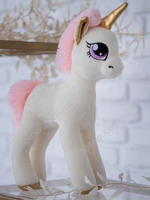 Фотография, изображение Мягкая игрушка Единорог Молли FANCY, белая 28см