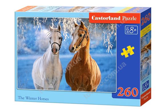 Фотография, изображение Пазл для детей "Зимние лошади" Castorland (B-27378)