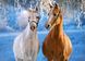 Пазл для детей "Зимние лошади" Castorland (B-27378), фотография