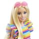 Кукла Barbie "Модница" с брекетами в полосатом платье (HJR96), фотография