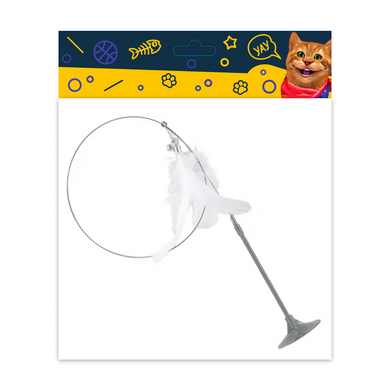 Іграшка-дражнилка для котів «Пір’їнка» (на присосці) (KR-12227)