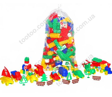 Фотография, изображение Детский конструктор Polesie "Строитель", 287 элементов в пакете (52551)