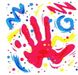 Набір для дитячої творчості "Пальчикові фарби з трафаретом" Genio Kids (TA1401), фотографія