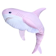 Фотография, изображение Мягкая игрушка большая розовая Акула FANCY 100 см