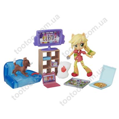 Фотография, изображение Игровой набор Hasbro My Little Pony Equestria Girls AppleJack мини-кукла с аксессуарами (B4910_B6040)