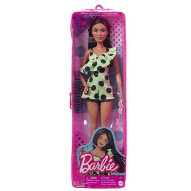 Світлина, зображення Лялька Barbie "Модниця" в комбінезоні кольору лайм в горошок (HJR9