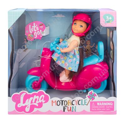 Фотография, изображение Игровой набор "Кукла Тая на скутере" (4607), розовый скутер