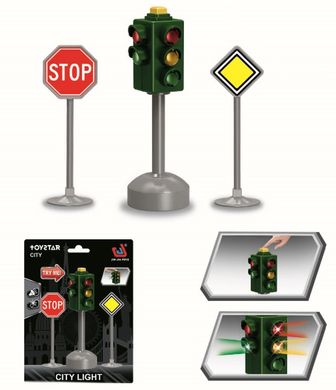 Набор игровой "Светофор и дорожные знаки" (666-02Q)