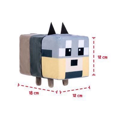 Світлина, зображення М'яка подарункова іграшка "Вовчик" Minecraft, довжина 18см (MAVO1_SU)