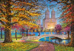 Фотография, изображение Пазл "Осенняя прогулка, Центральный парк" Castorland, 1500 шт (C-151844)
