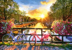 Світлина, зображення Пазл "Мальовничий Амстердам з велосипедами" Castorland, 1000 шт (C-104536)