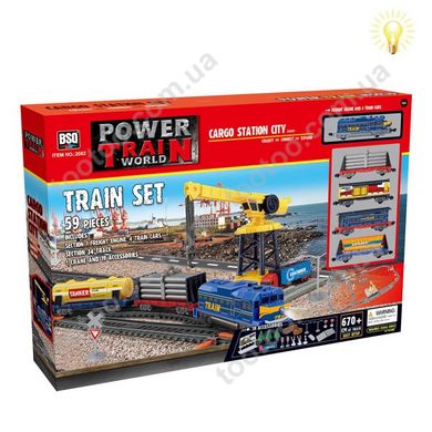 Фотография, изображение Игровой набор Железная дорога с подъёмным краном - Maya Toys (2082)