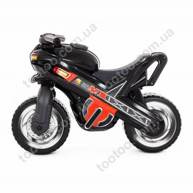 Детский мотоцикл каталка "МХ" черный, Polesie (80615)